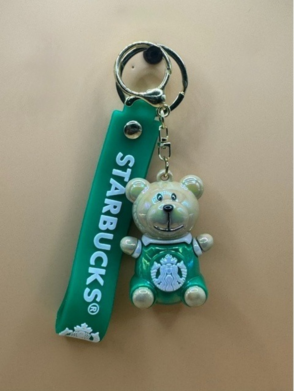 New Large Coffee Character Keychains –Multiple Colors! (Bear, Green)